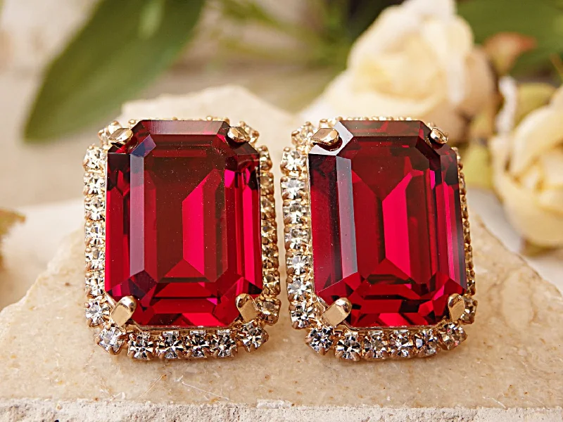 Ruby earrings