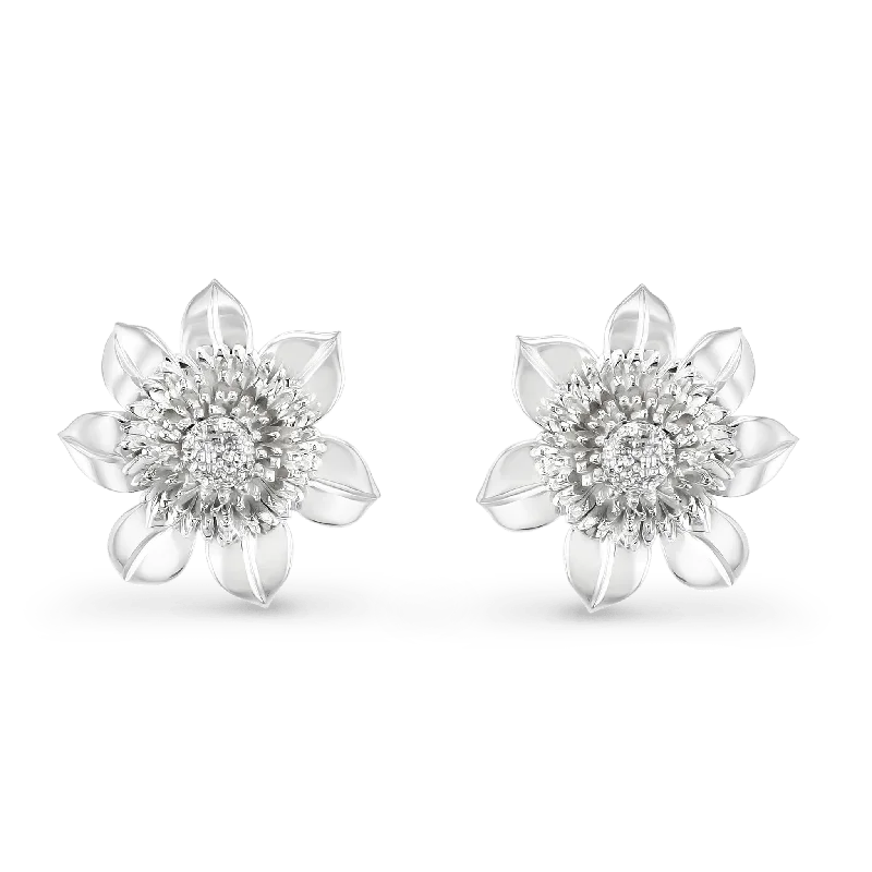 Clematis Empress Stud Earrings