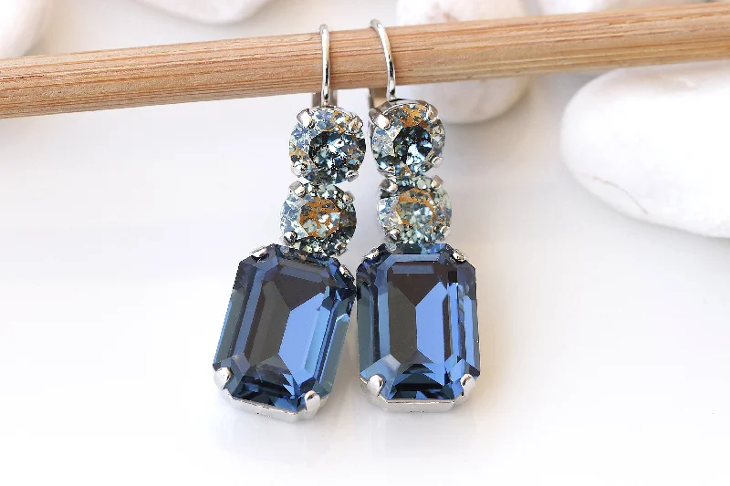 NAVY BLUE EARRINGS