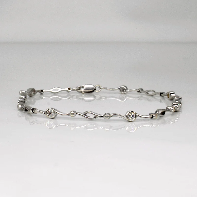 Bezel Set Diamond Bracelet | 0.28ctw | 7.25" |