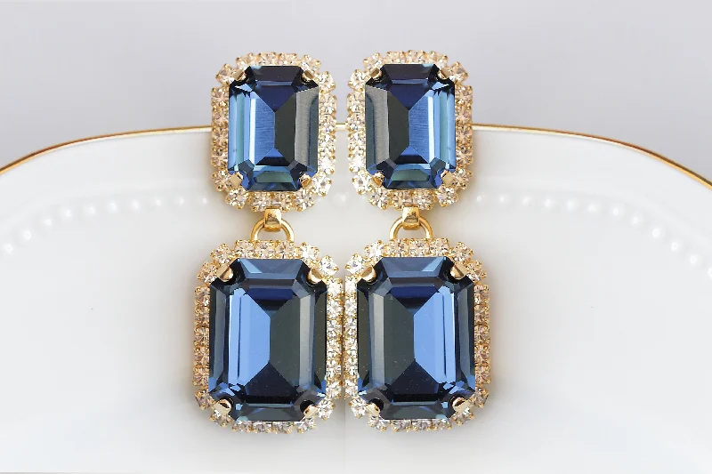 NAVY BLUE EARRINGS